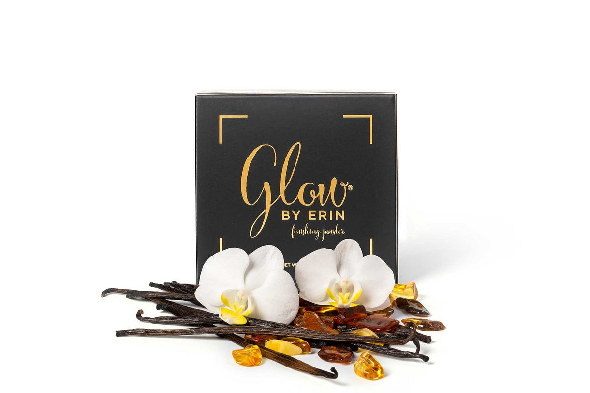 Amber Vanilla Scent Shimmer Glow By Erin Finishing Powder 1.5 oz