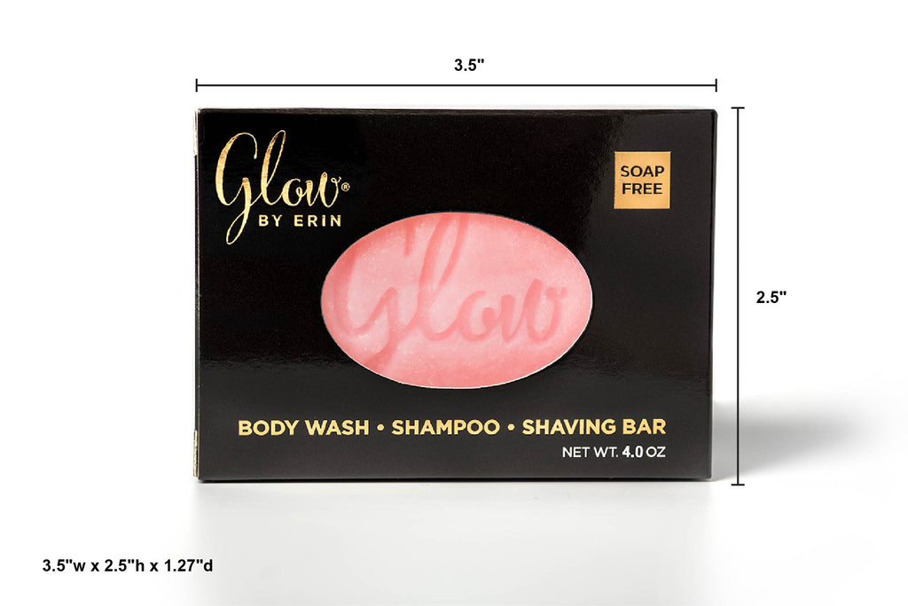 Original Scent ~ Glow By Erin's 3-IN-1 Shampoo~Body Wash~Shave Bar - 4 oz.